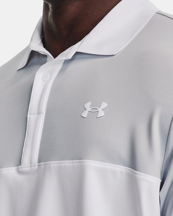 Men's UA Performance 3.0 Colorblock Polo in White image number 3